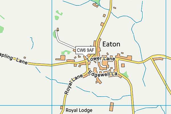 CW6 9AF map - OS VectorMap District (Ordnance Survey)