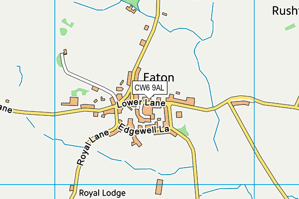 CW6 9AL map - OS VectorMap District (Ordnance Survey)