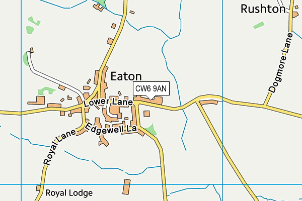 Eaton Primary School map (CW6 9AN) - OS VectorMap District (Ordnance Survey)