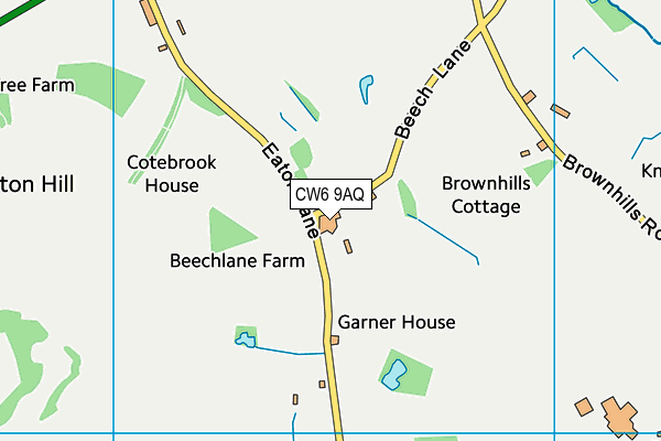 CW6 9AQ map - OS VectorMap District (Ordnance Survey)