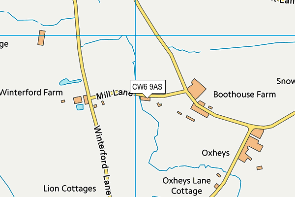 CW6 9AS map - OS VectorMap District (Ordnance Survey)