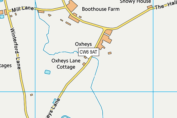 CW6 9AT map - OS VectorMap District (Ordnance Survey)