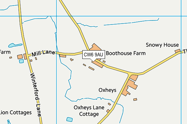 CW6 9AU map - OS VectorMap District (Ordnance Survey)