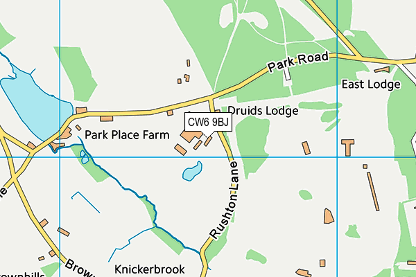 CW6 9BJ map - OS VectorMap District (Ordnance Survey)