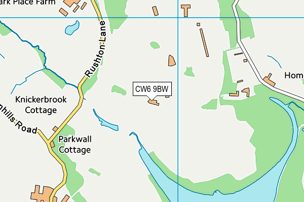 CW6 9BW map - OS VectorMap District (Ordnance Survey)