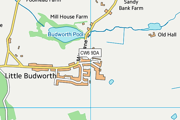 CW6 9DA map - OS VectorMap District (Ordnance Survey)