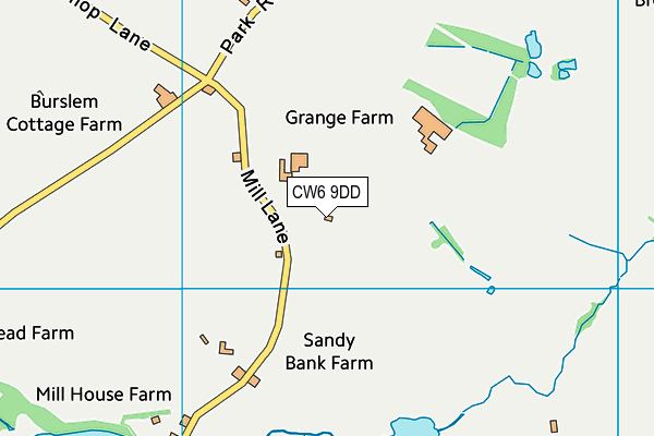 CW6 9DD map - OS VectorMap District (Ordnance Survey)