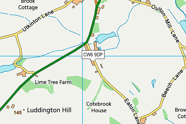 CW6 9DP map - OS VectorMap District (Ordnance Survey)