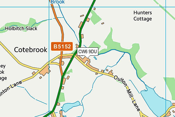 CW6 9DU map - OS VectorMap District (Ordnance Survey)