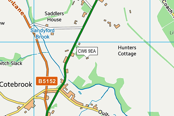 CW6 9EA map - OS VectorMap District (Ordnance Survey)