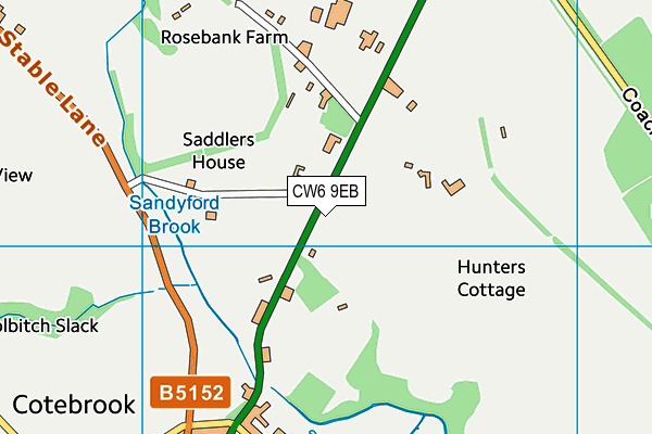 CW6 9EB map - OS VectorMap District (Ordnance Survey)