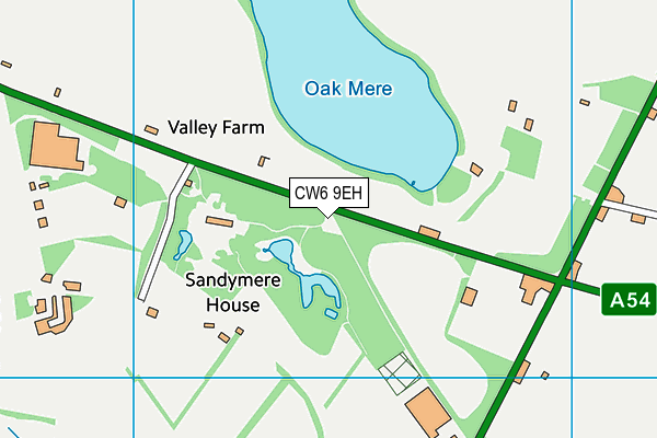 CW6 9EH map - OS VectorMap District (Ordnance Survey)