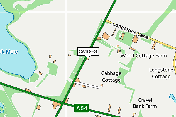 Cheshire Polo Club (Longstone Lane) map (CW6 9ES) - OS VectorMap District (Ordnance Survey)