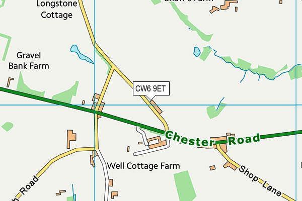 CW6 9ET map - OS VectorMap District (Ordnance Survey)