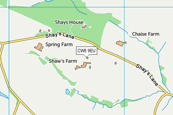 CW6 9EU map - OS VectorMap District (Ordnance Survey)