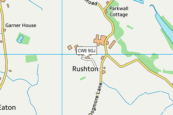 CW6 9GJ map - OS VectorMap District (Ordnance Survey)