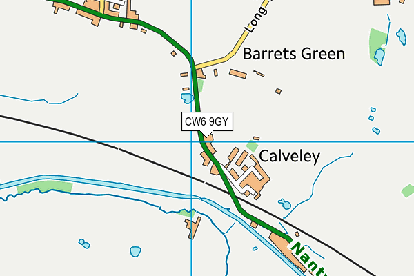 CW6 9GY map - OS VectorMap District (Ordnance Survey)