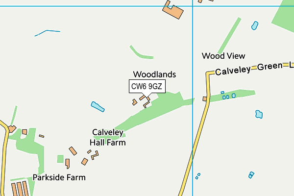 CW6 9GZ map - OS VectorMap District (Ordnance Survey)