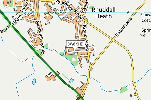 CW6 9HD map - OS VectorMap District (Ordnance Survey)