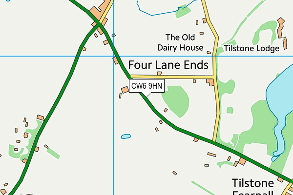 CW6 9HN map - OS VectorMap District (Ordnance Survey)