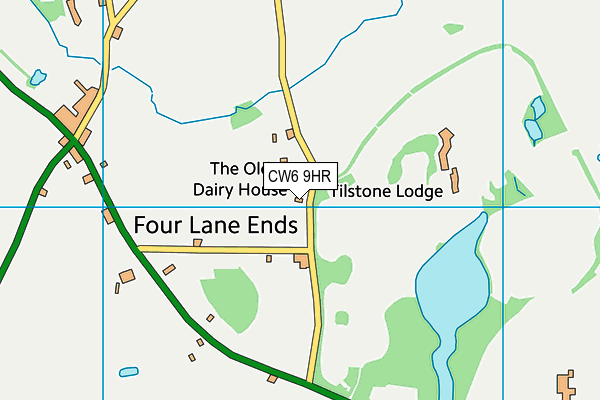 CW6 9HR map - OS VectorMap District (Ordnance Survey)