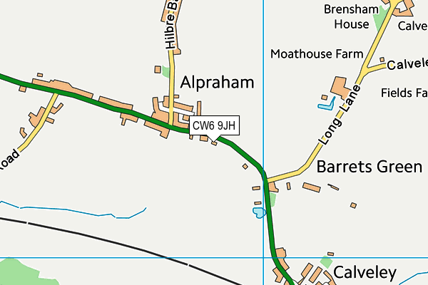 CW6 9JH map - OS VectorMap District (Ordnance Survey)