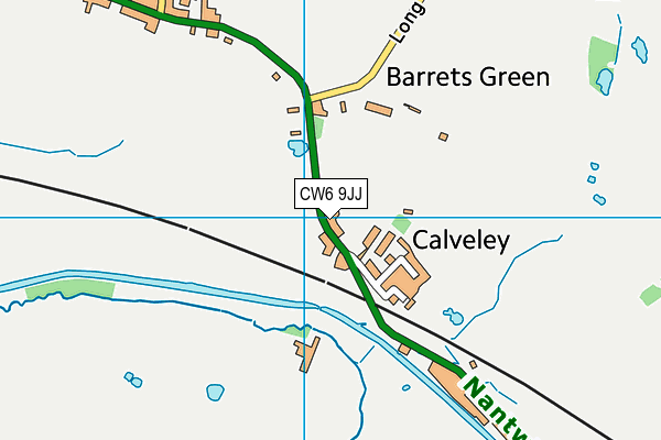 CW6 9JJ map - OS VectorMap District (Ordnance Survey)