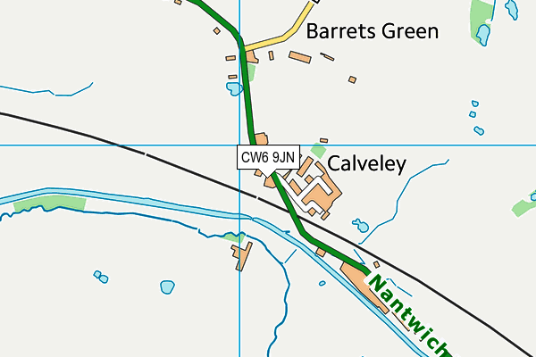 CW6 9JN map - OS VectorMap District (Ordnance Survey)