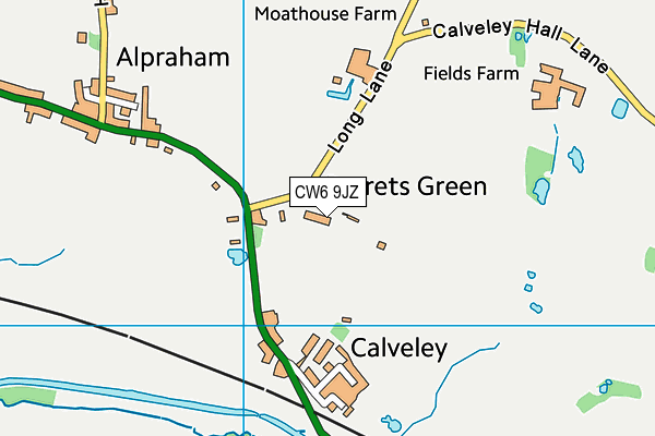 CW6 9JZ map - OS VectorMap District (Ordnance Survey)