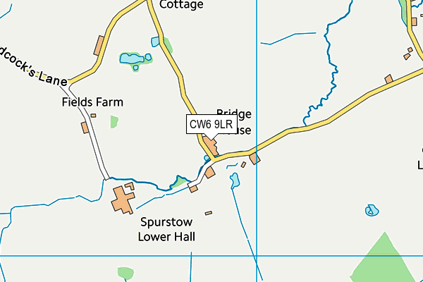 CW6 9LR map - OS VectorMap District (Ordnance Survey)