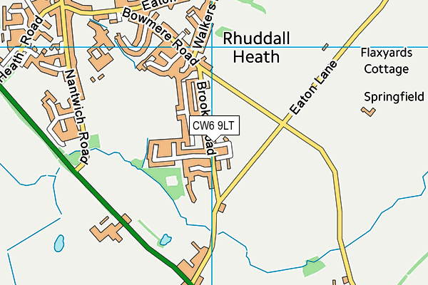 CW6 9LT map - OS VectorMap District (Ordnance Survey)