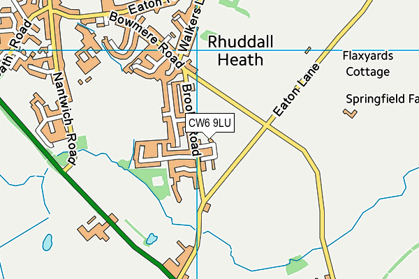 CW6 9LU map - OS VectorMap District (Ordnance Survey)