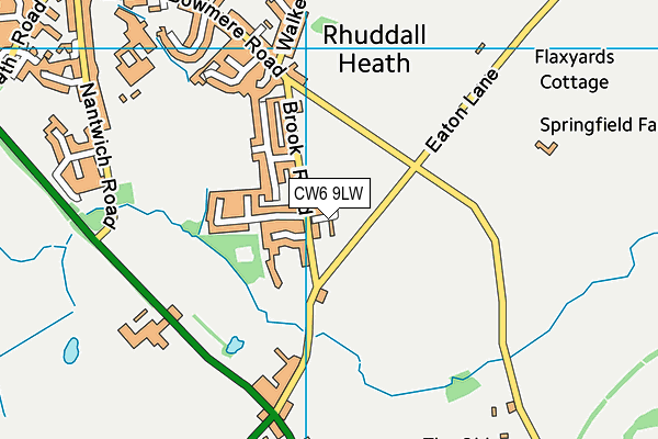 CW6 9LW map - OS VectorMap District (Ordnance Survey)