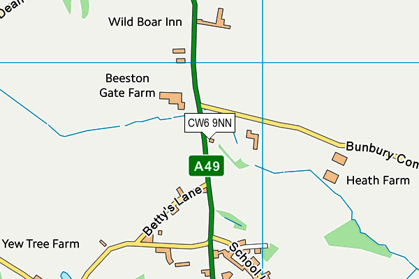 CW6 9NN map - OS VectorMap District (Ordnance Survey)