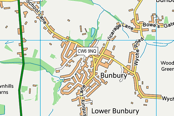 CW6 9NQ map - OS VectorMap District (Ordnance Survey)