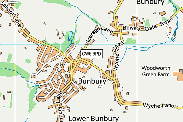 Map of THE BUNTING PARTNERSHIP LTD at district scale