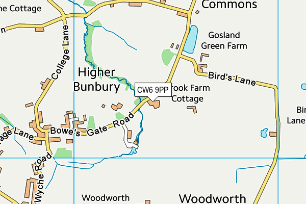 CW6 9PP map - OS VectorMap District (Ordnance Survey)