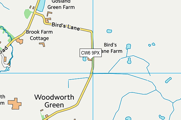 CW6 9PX map - OS VectorMap District (Ordnance Survey)