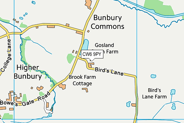 CW6 9PY map - OS VectorMap District (Ordnance Survey)