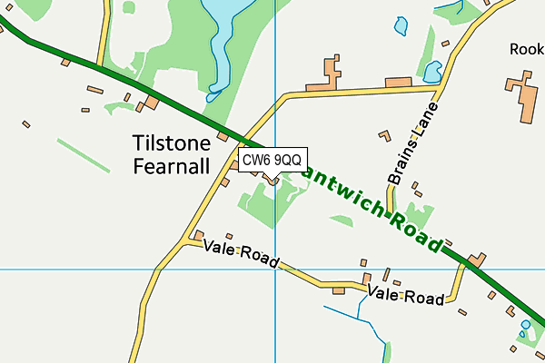 CW6 9QQ map - OS VectorMap District (Ordnance Survey)