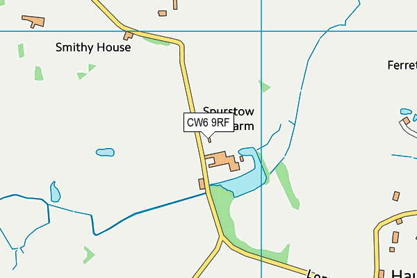 CW6 9RF map - OS VectorMap District (Ordnance Survey)