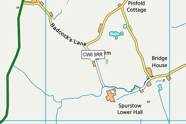 CW6 9RR map - OS VectorMap District (Ordnance Survey)