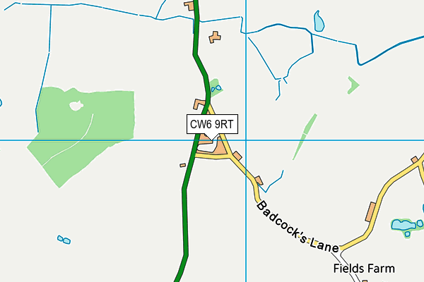 CW6 9RT map - OS VectorMap District (Ordnance Survey)