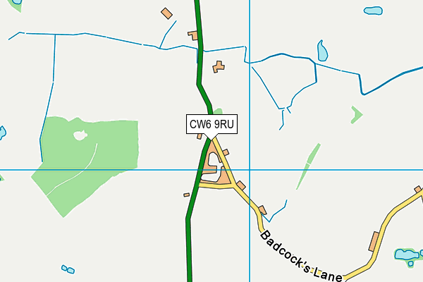 CW6 9RU map - OS VectorMap District (Ordnance Survey)