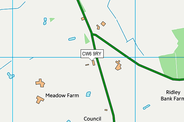 CW6 9RY map - OS VectorMap District (Ordnance Survey)