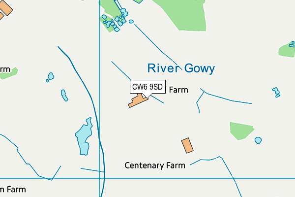 CW6 9SD map - OS VectorMap District (Ordnance Survey)