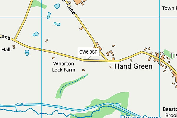 CW6 9SP map - OS VectorMap District (Ordnance Survey)