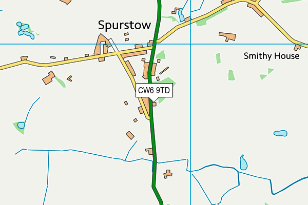 CW6 9TD map - OS VectorMap District (Ordnance Survey)