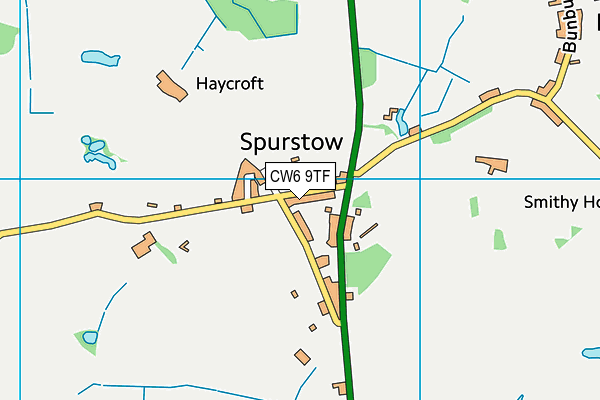 CW6 9TF map - OS VectorMap District (Ordnance Survey)