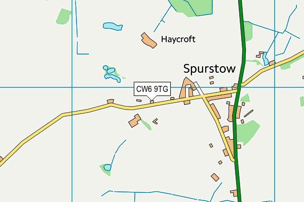 CW6 9TG map - OS VectorMap District (Ordnance Survey)